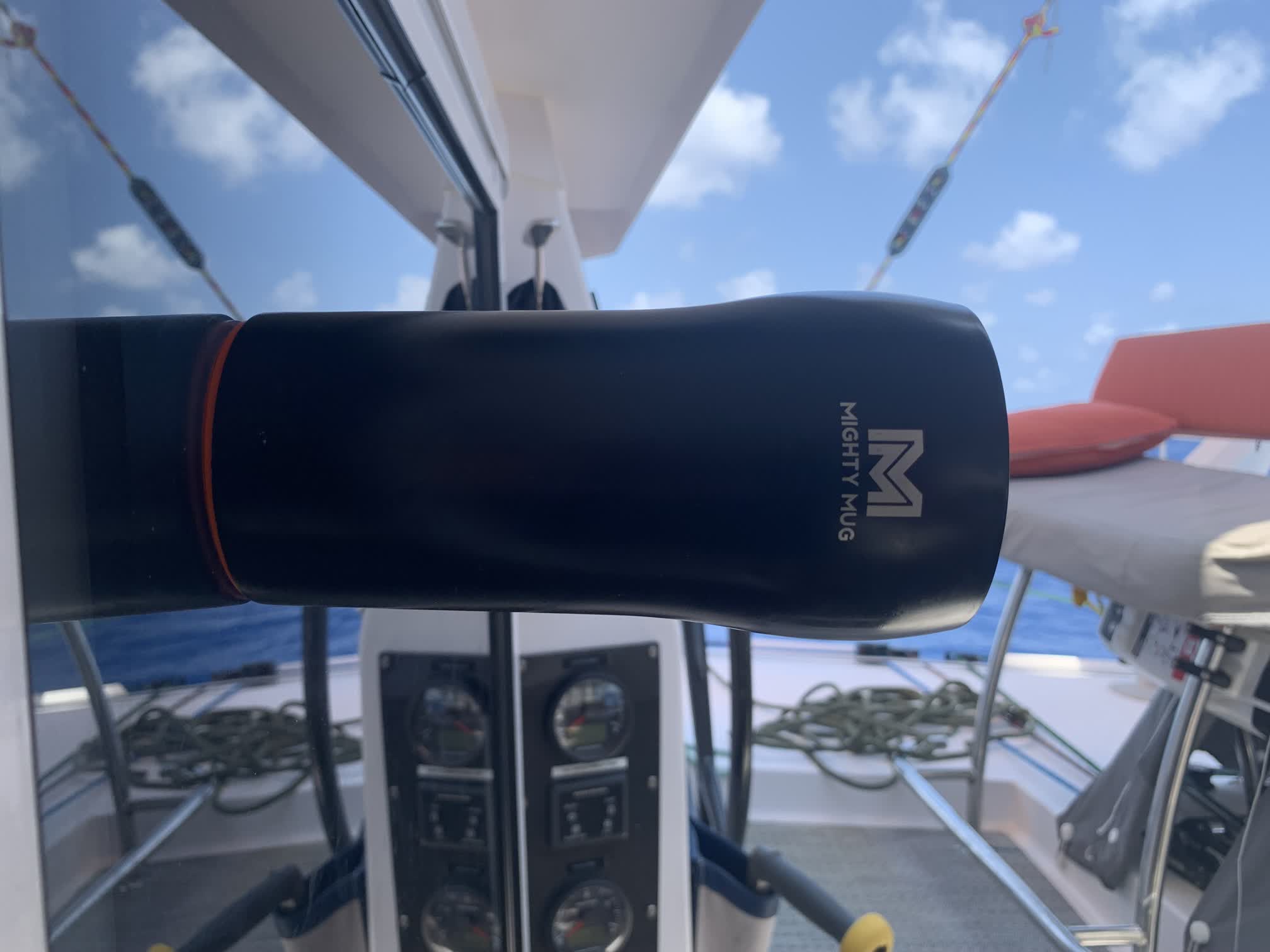 The Mighty Mug at an impossible angle